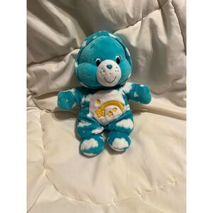 Care Bears Bedtime Bear Cloud Pattern 2021, Blue Moon & Stars Belly Badge, 9”